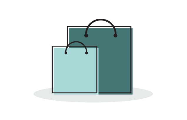 Shopping bags icon